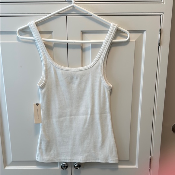 NWT Anthropologie Pilcro White Ribbed Tank Top - Picture 4 of 6